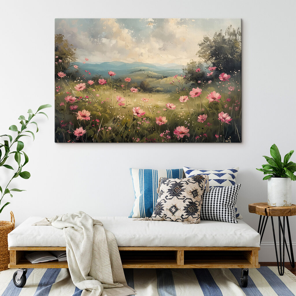 Tal mit rosa Wildblumen — Interieur 2