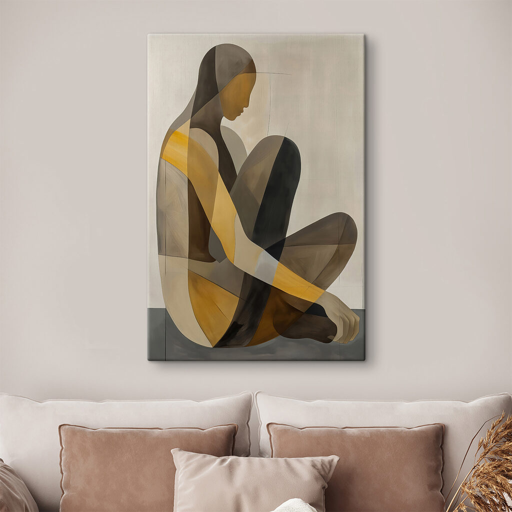 Sitzende Figur in Erdtönen — Interieur 1
