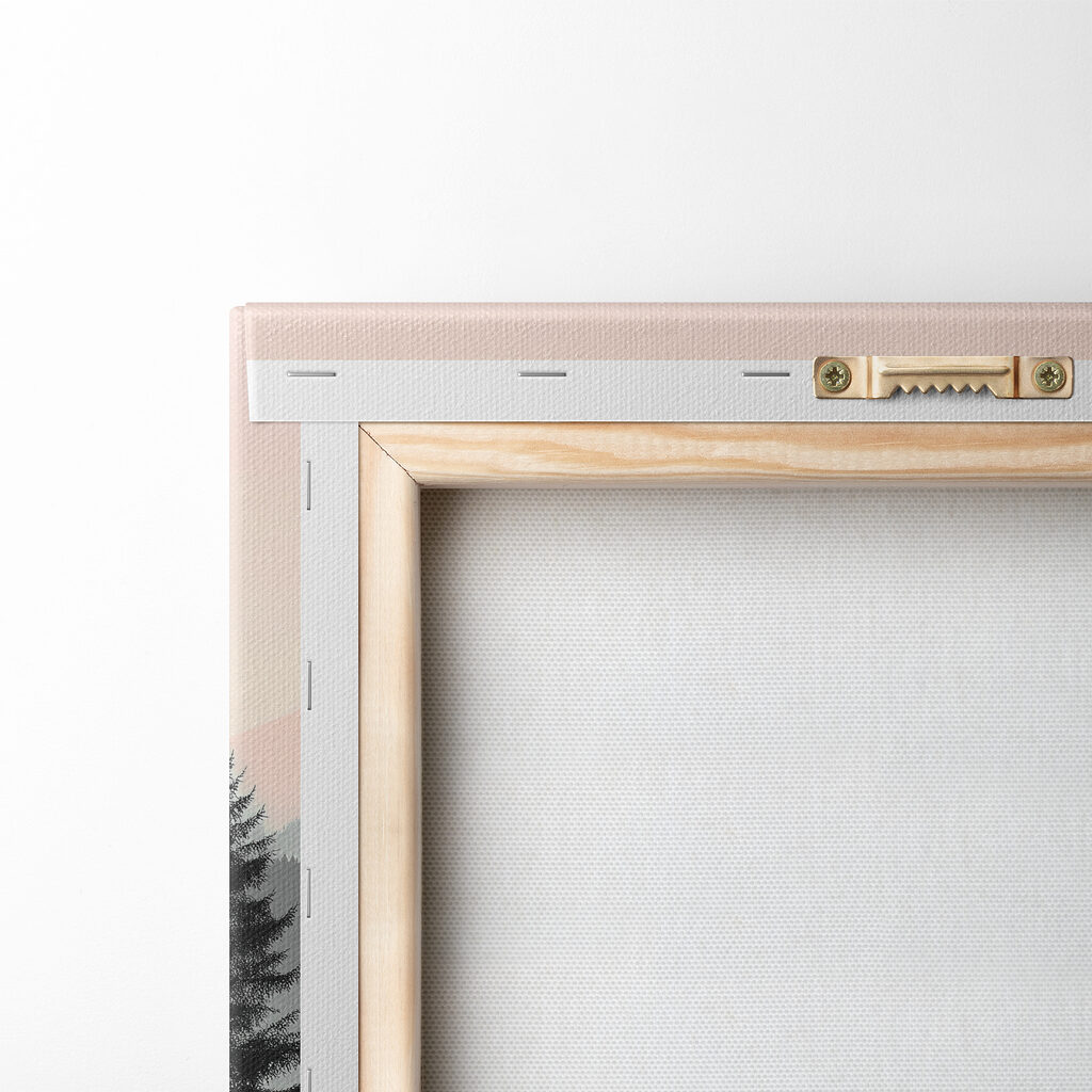 Kiefern vor rosa Horizont — Rückseite