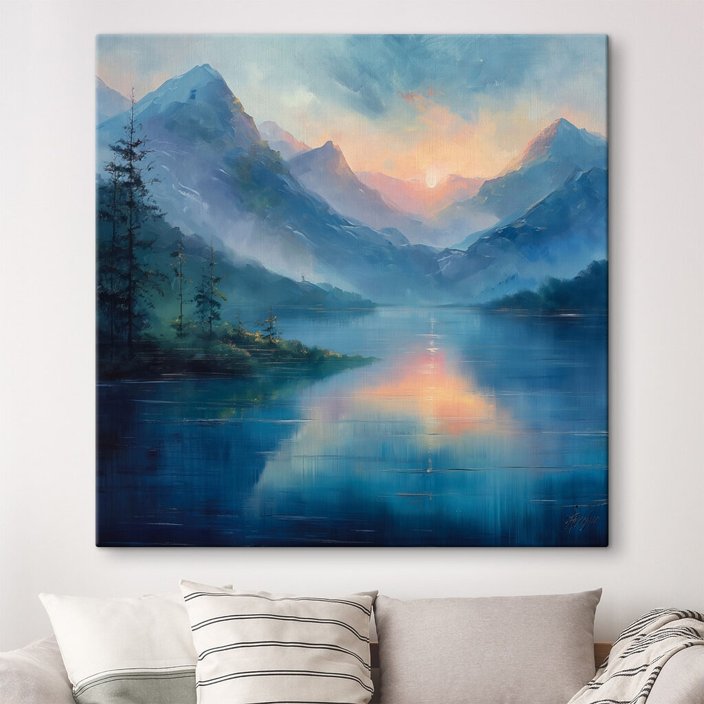 Bergsee im blauen Abendnebel — Interieur 3