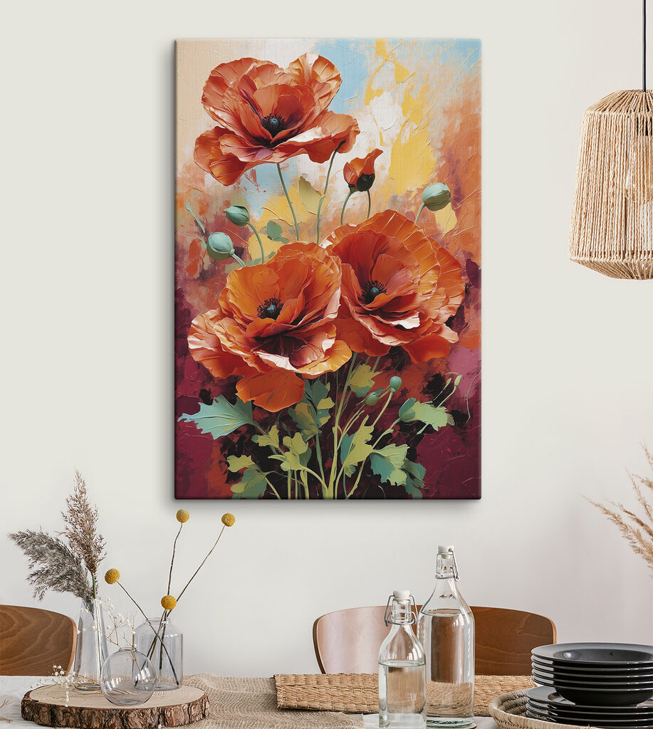Orangefarbener Mohn — Interieur 3