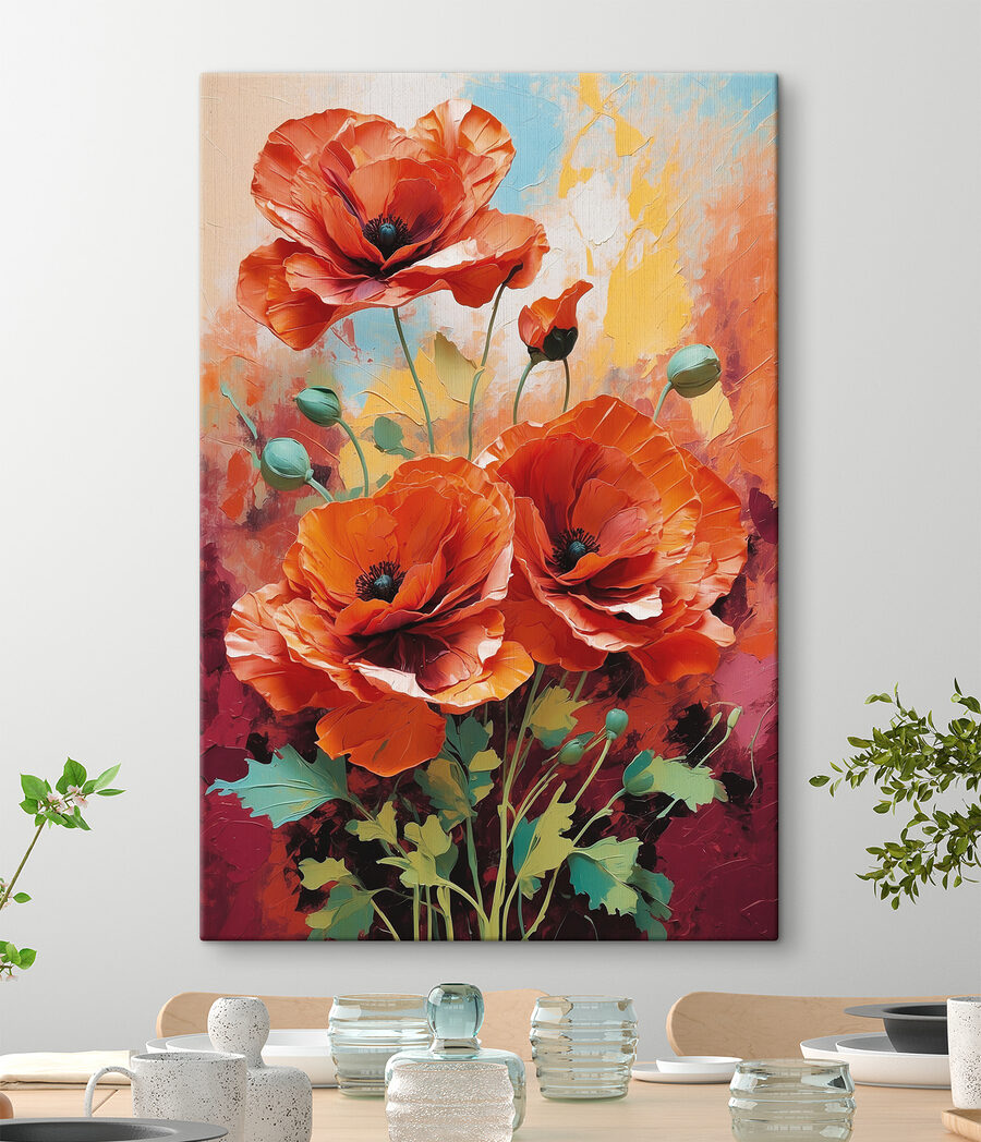 Orangefarbener Mohn — Interieur 1