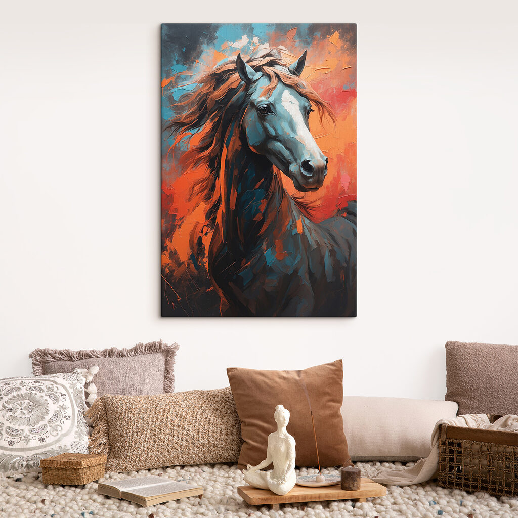 Pferdemähne in warmen Pinselstrichen — Interieur 3