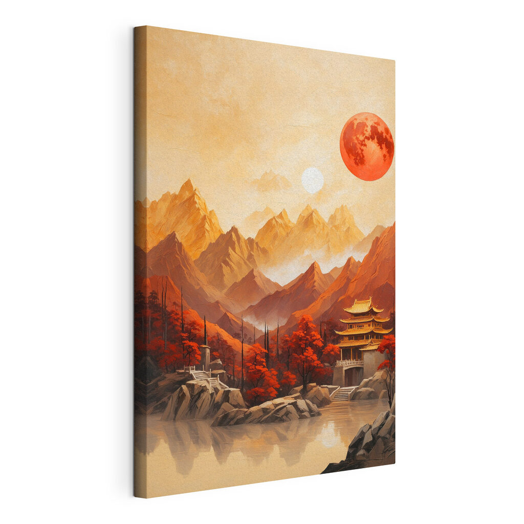 Tempel unter rotem Mond — Produktansicht
