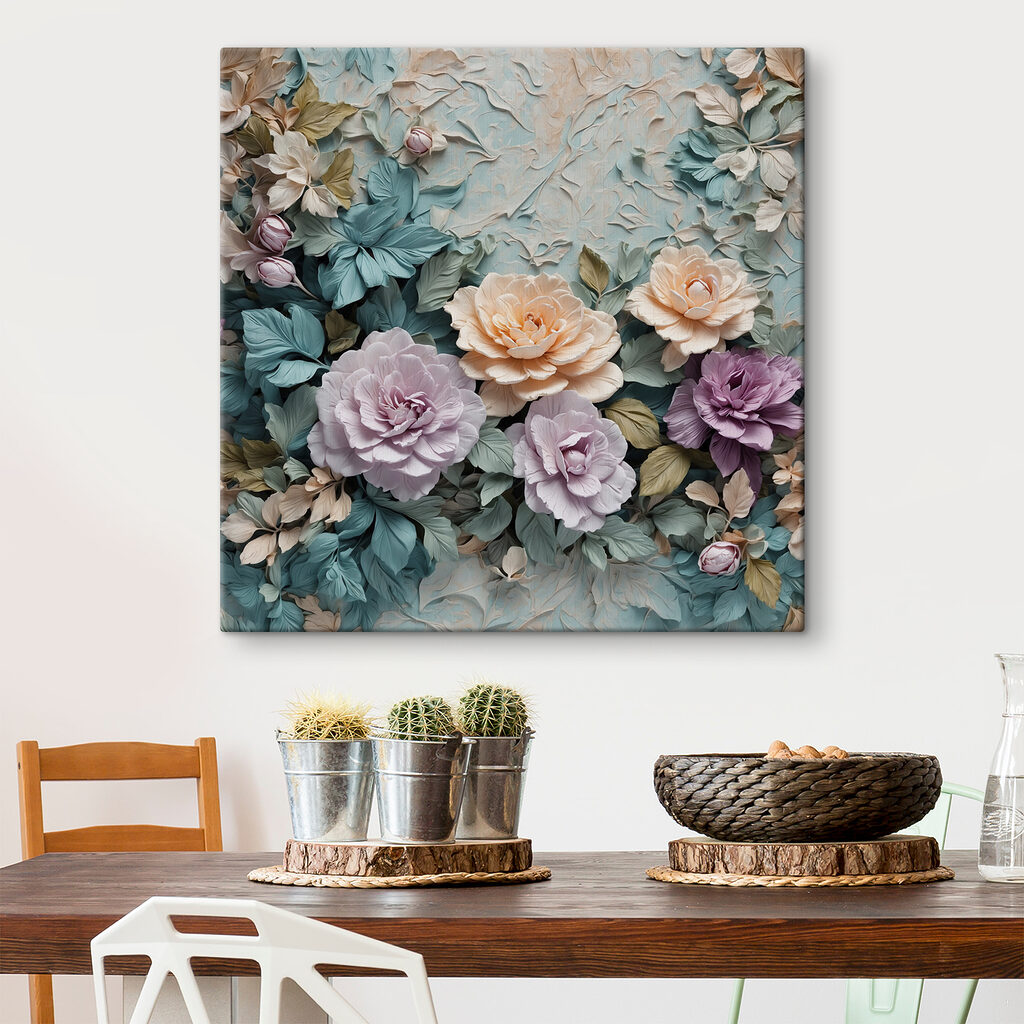 Pastellblüten zwischen kühlen Blättern — Interieur 2