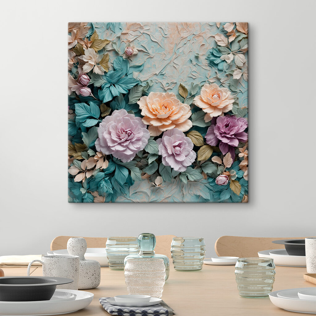 Pastellblüten zwischen kühlen Blättern — Interieur 1