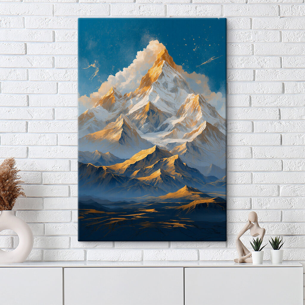 Goldene Grate vor Nachtblau — Interieur 1