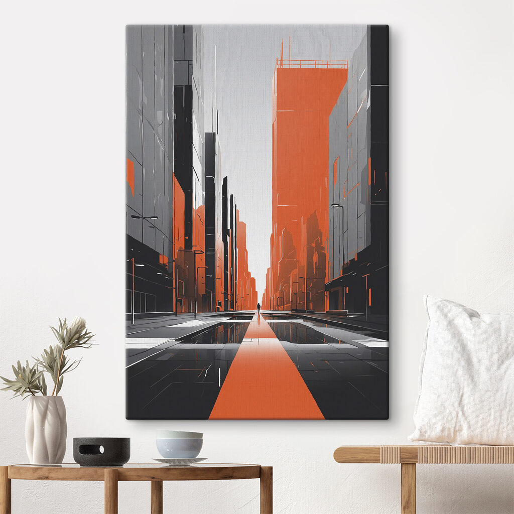 Häuserflucht in Orange — Interieur 1