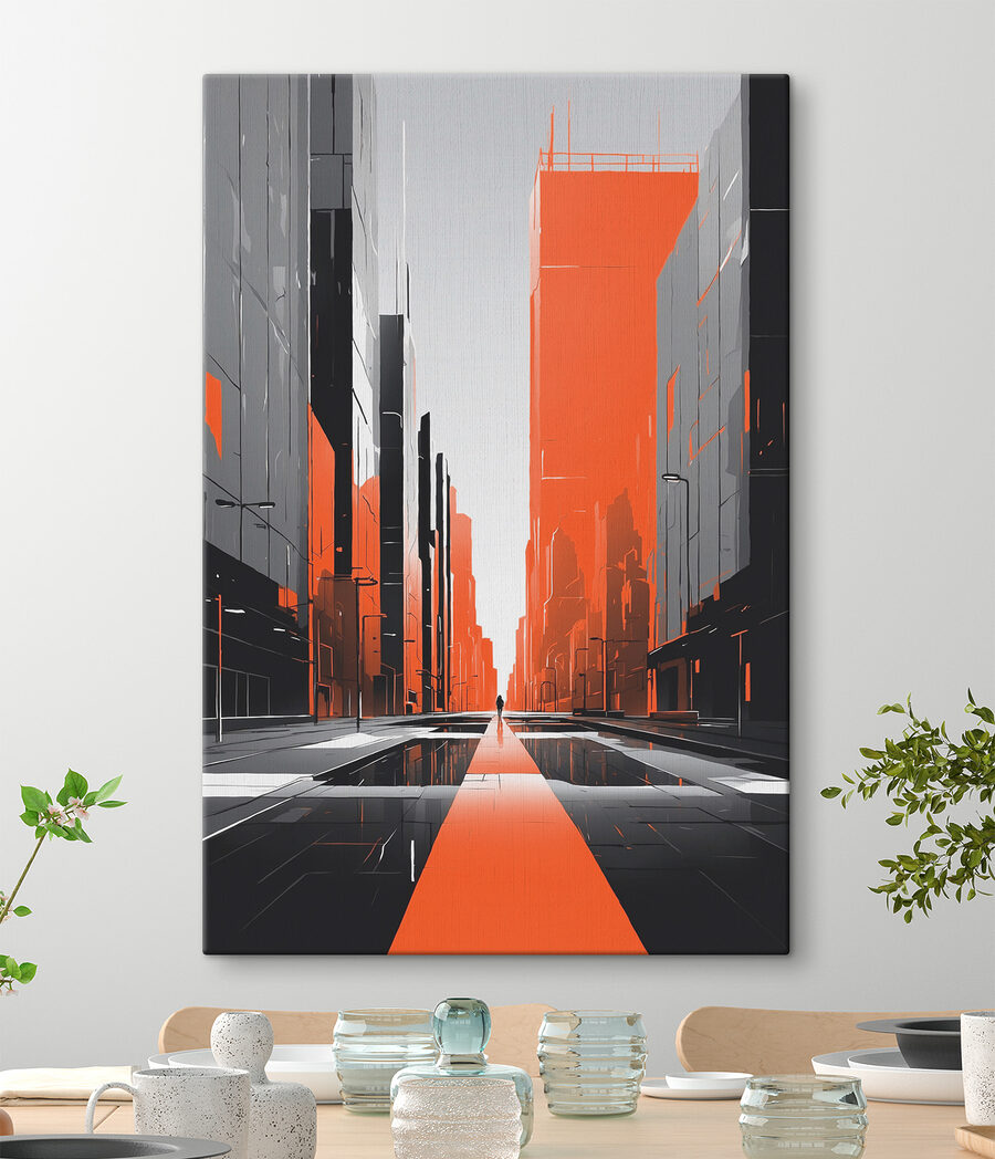 Häuserflucht in Orange — Interieur 2