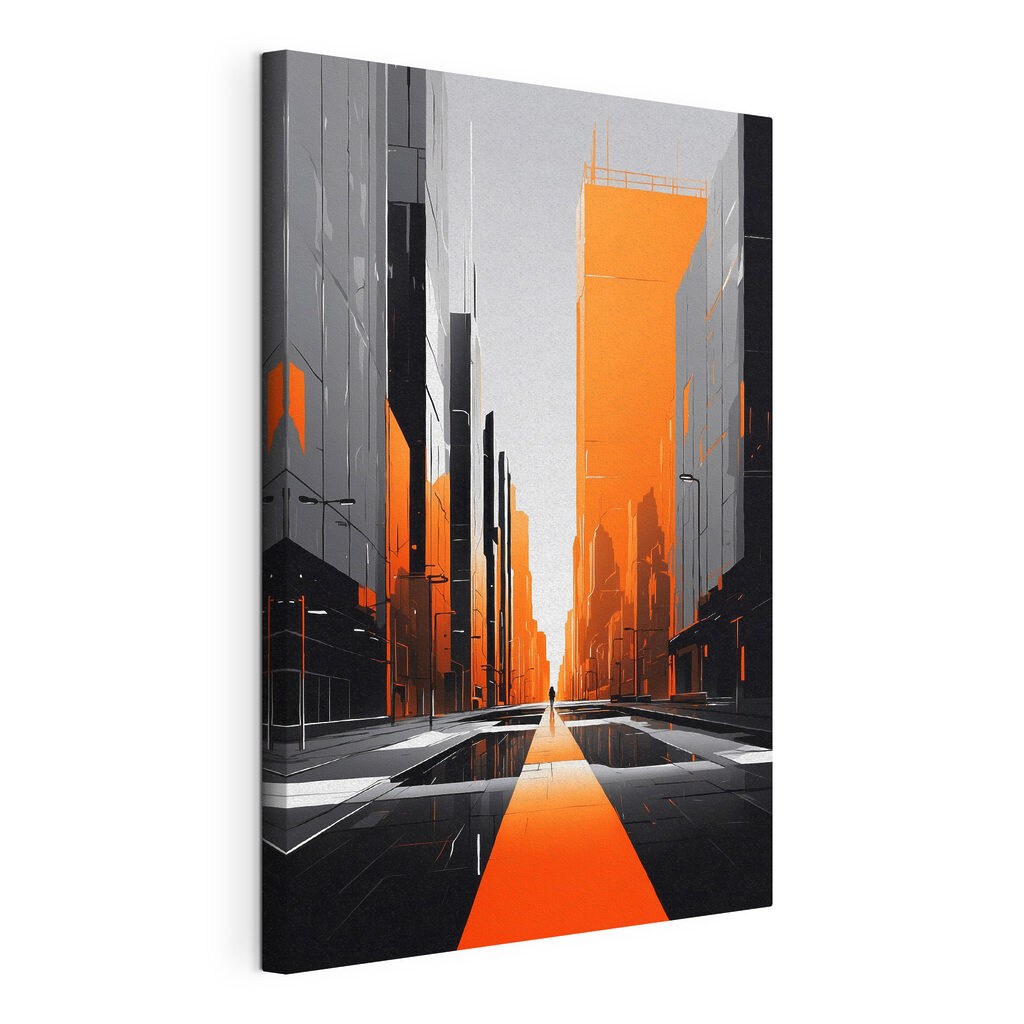 Häuserflucht in Orange — Produktansicht