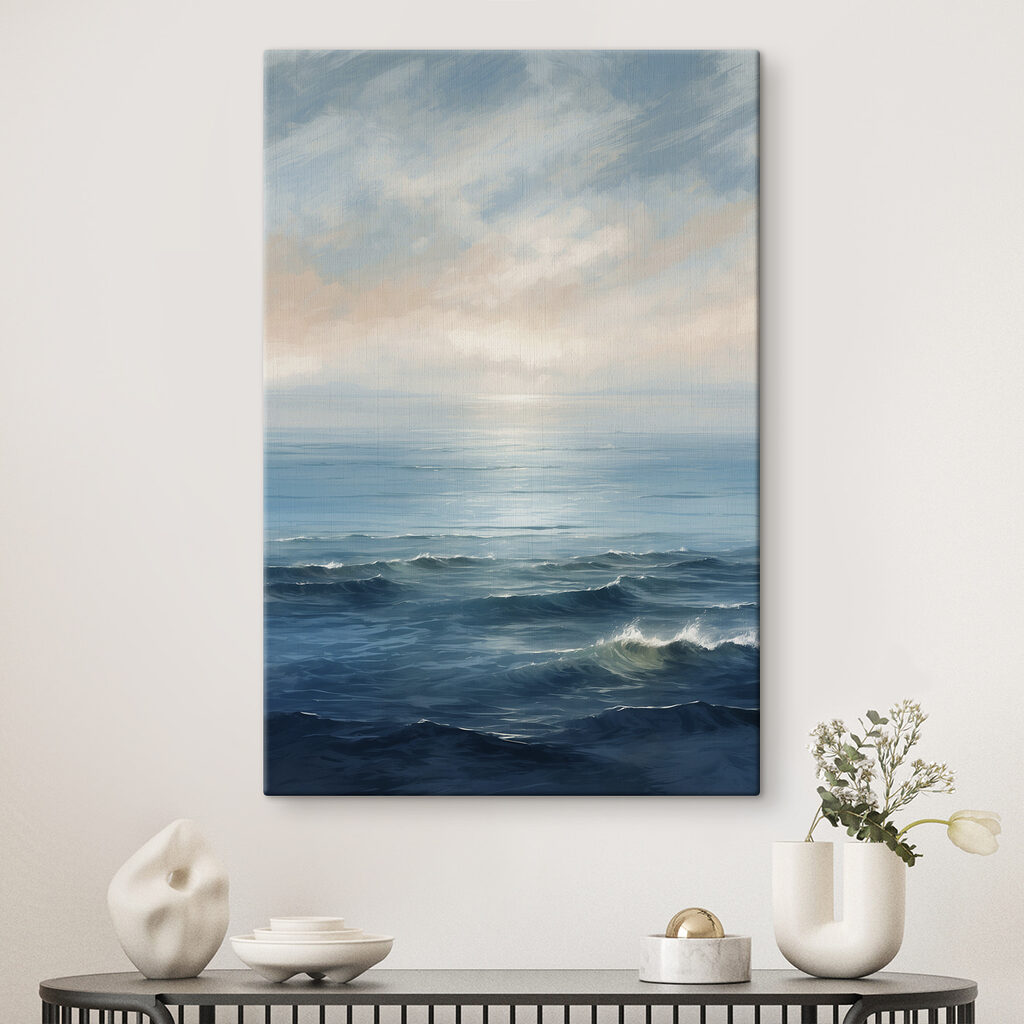 Meer in Pfirsichtönen in einem Interieur