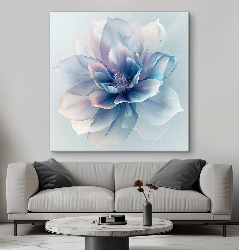 Blaue Blüte in Pastell — Interieur 2