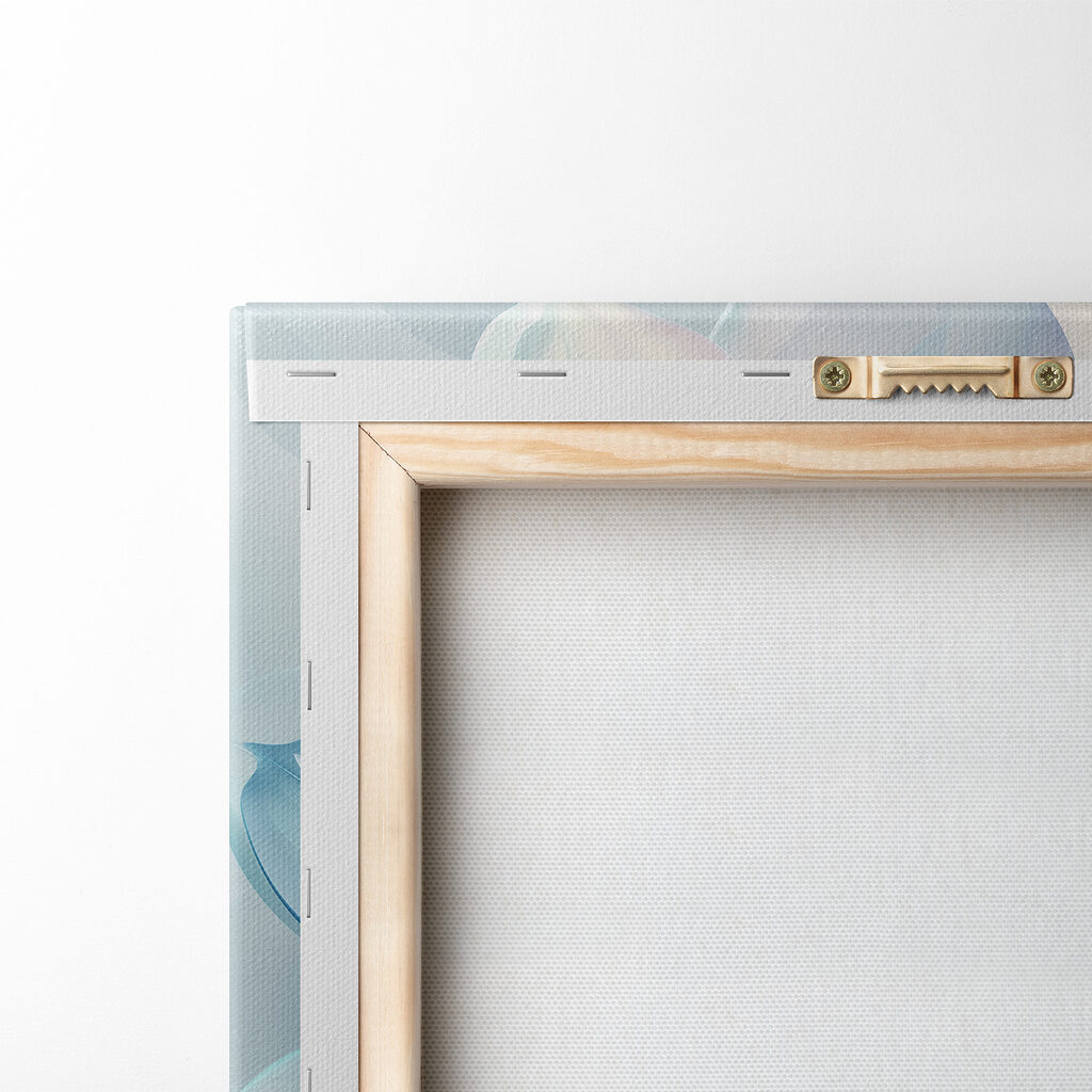 Blaue Blüte in Pastell — Rückseite