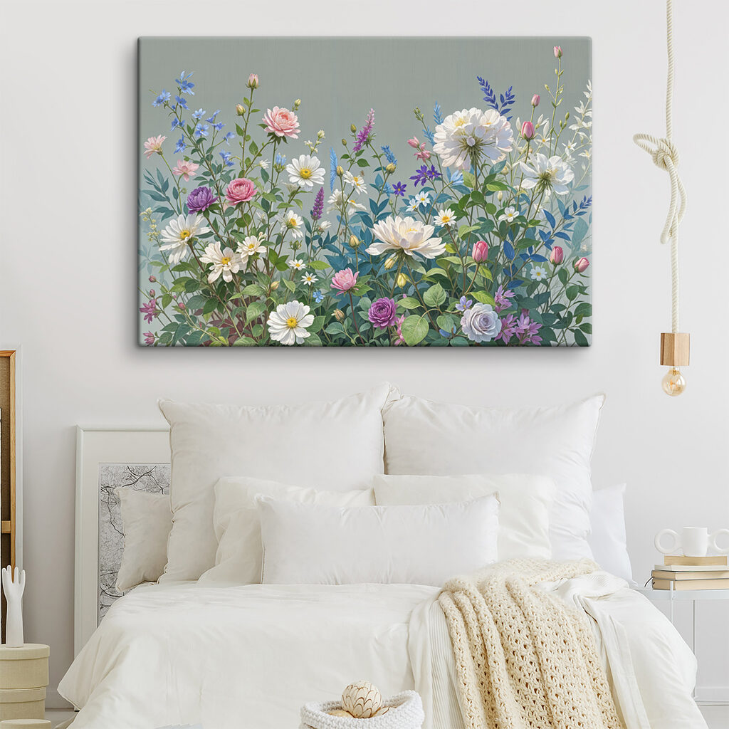 Blumenwiese in Graugrün — Interieur 1
