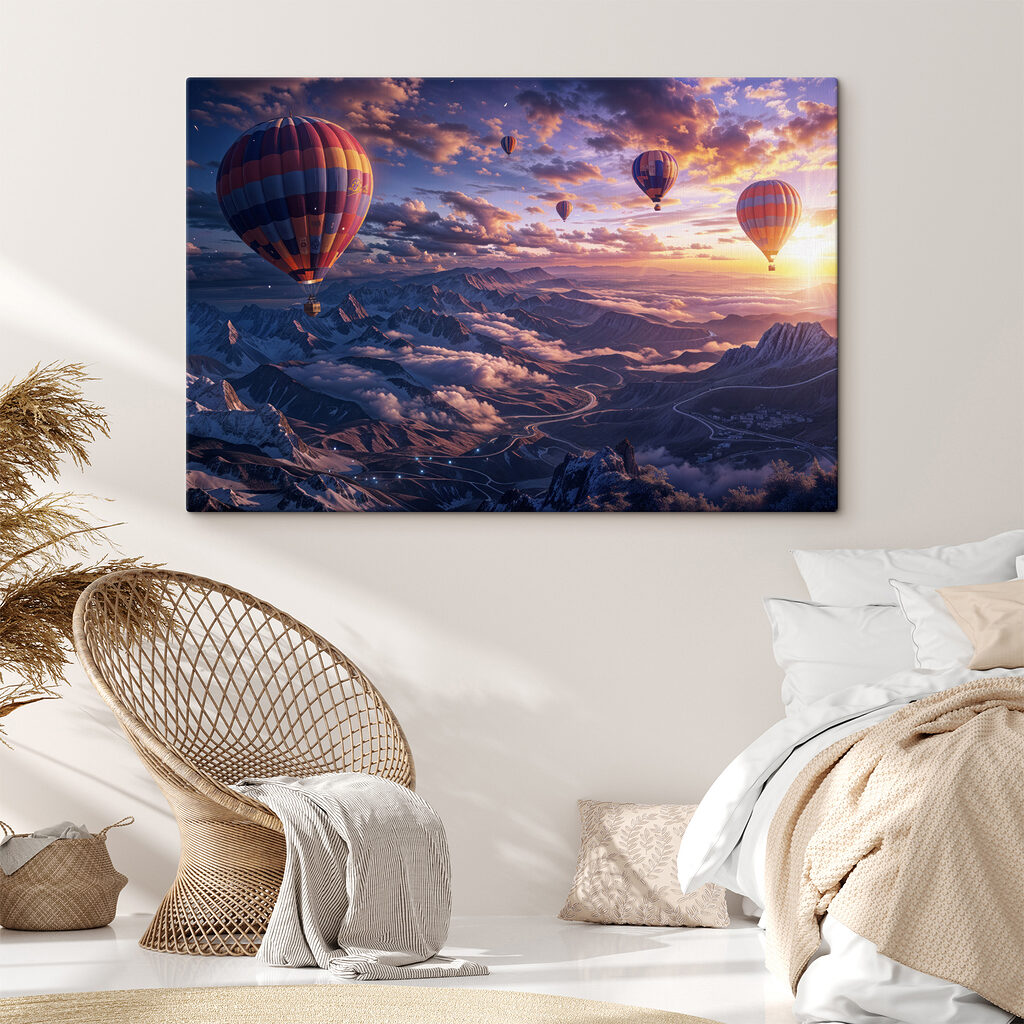 Heißluftballons über violetten Bergen — Interieur 1