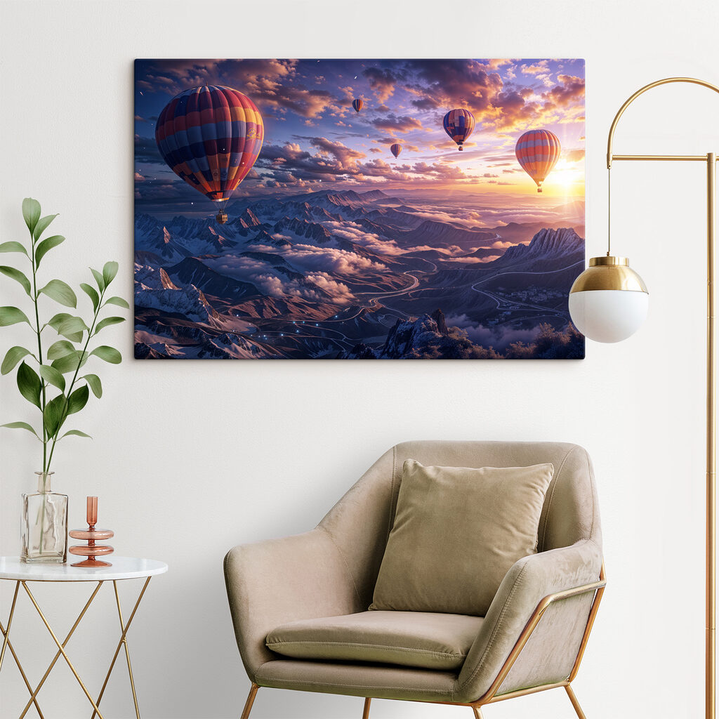 Heißluftballons über violetten Bergen — Interieur 2