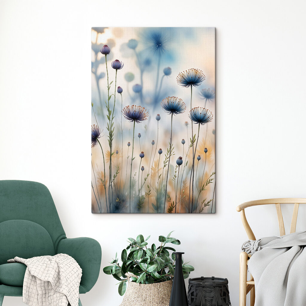 Blaue Blütenkugeln im Gras — Interieur 2