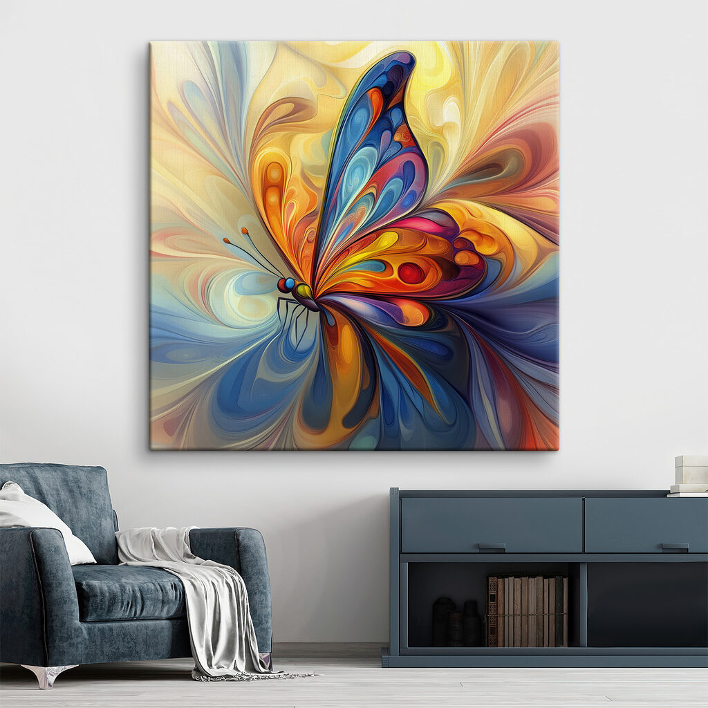 Schmetterling aus Farbwirbeln — Interieur 2