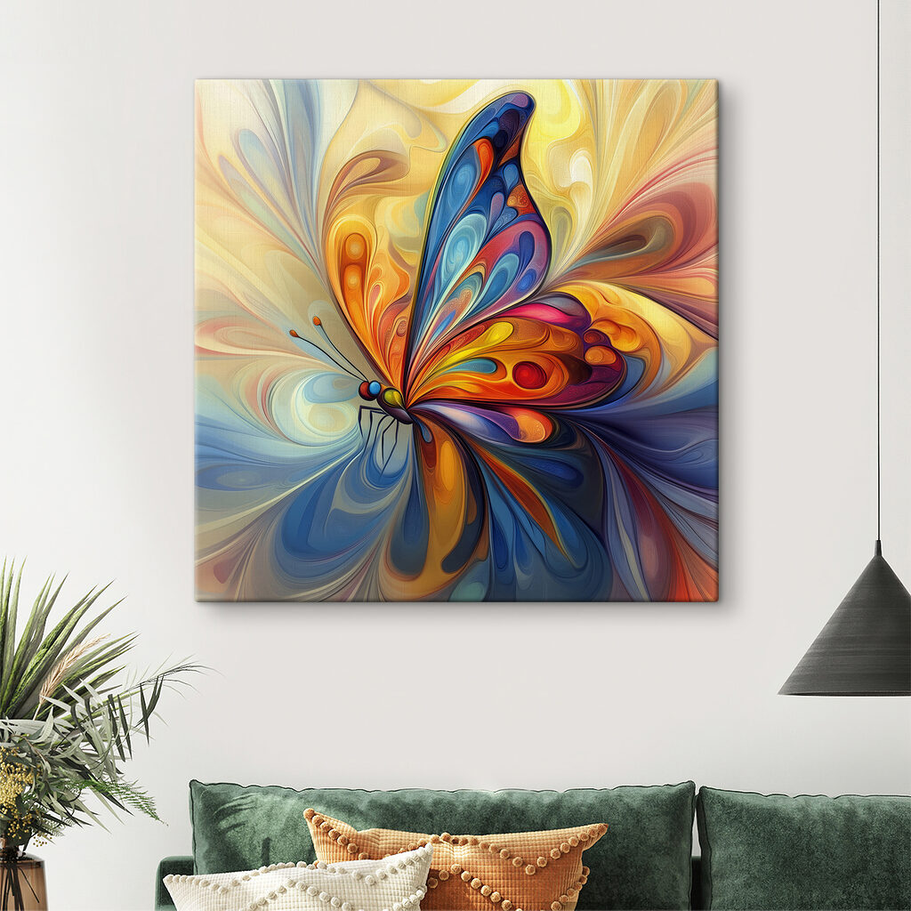 Schmetterling aus Farbwirbeln — Interieur 3