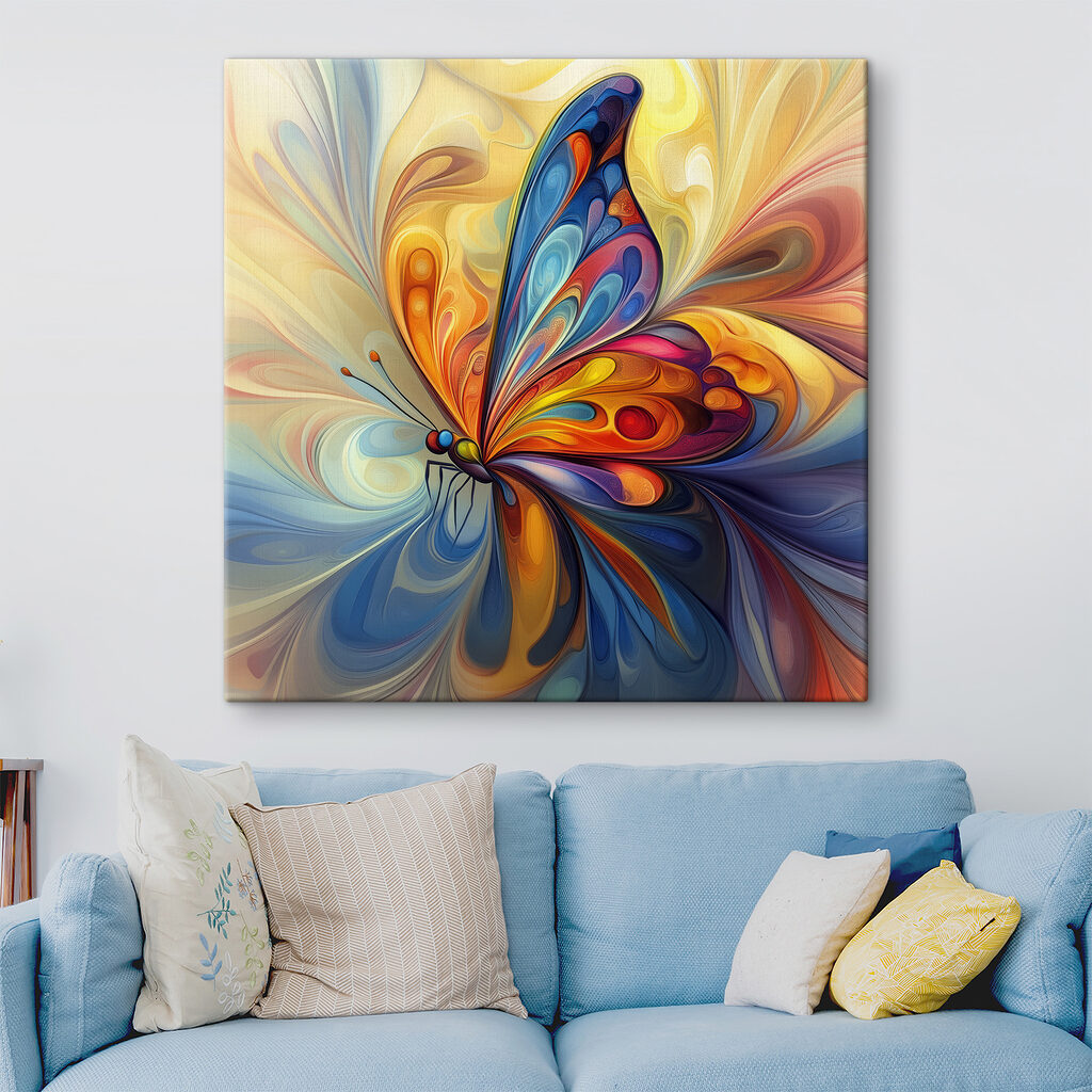 Schmetterling aus Farbwirbeln — Interieur 4