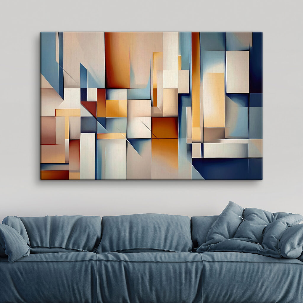 Blöcke zwischen blauen Feldern — Interieur 2