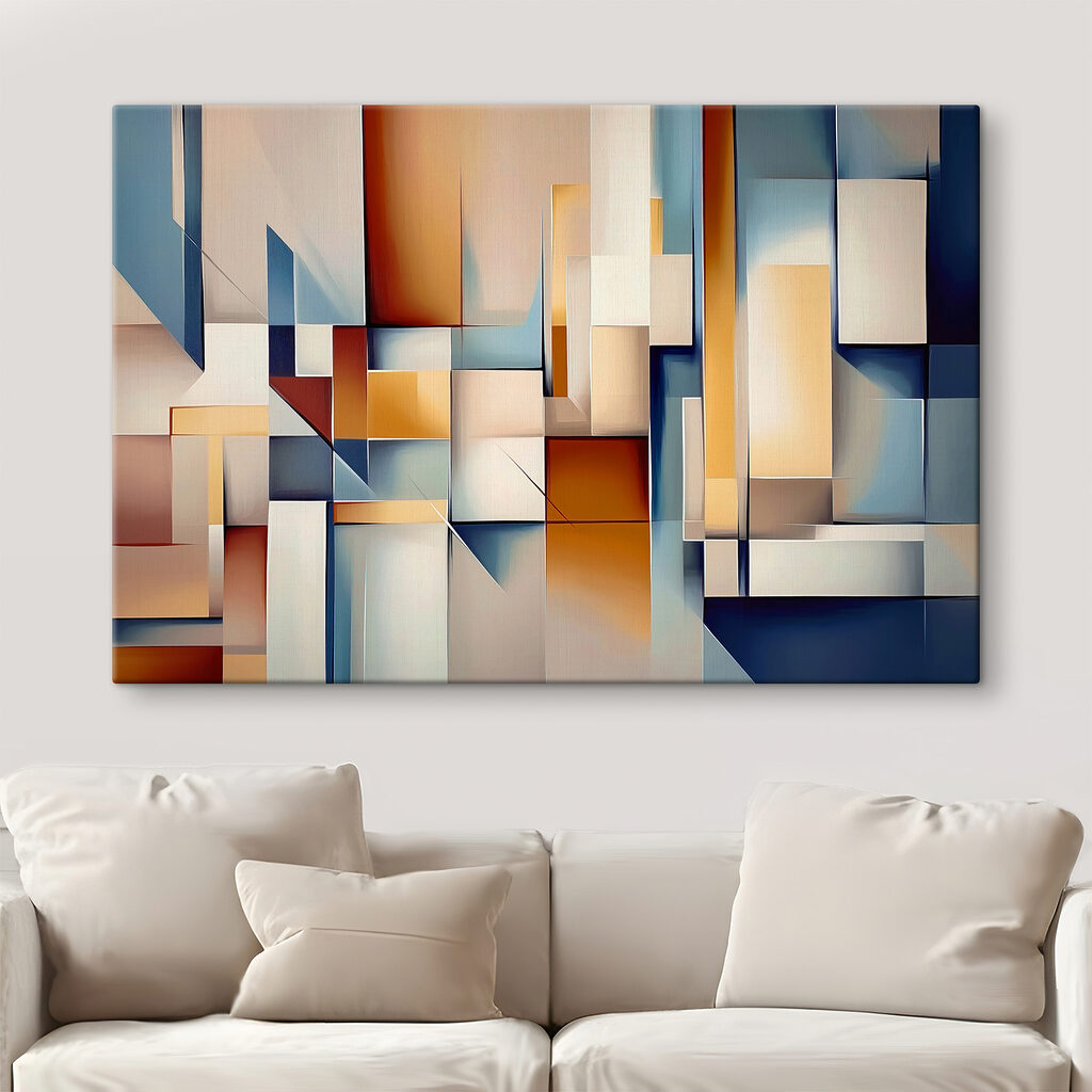 Blöcke zwischen blauen Feldern — Interieur 1