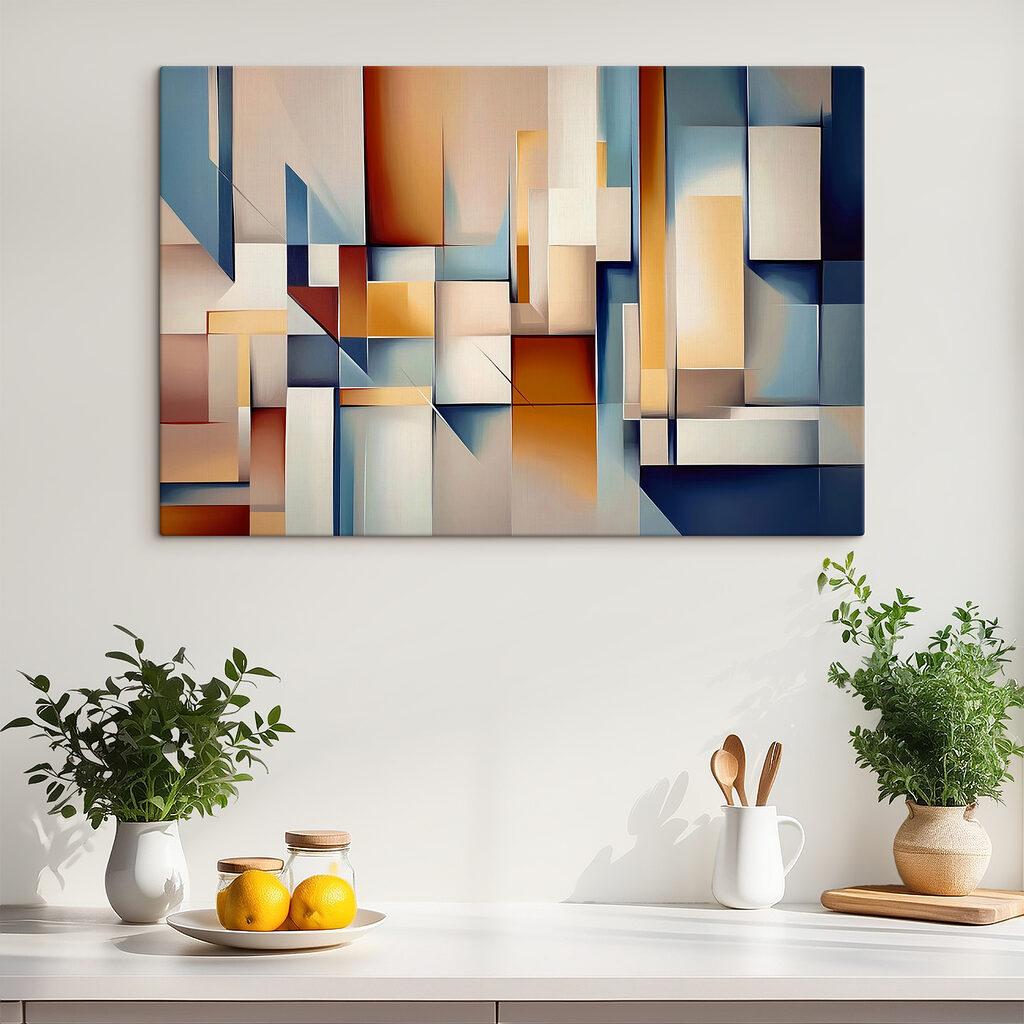Blöcke zwischen blauen Feldern — Interieur 4