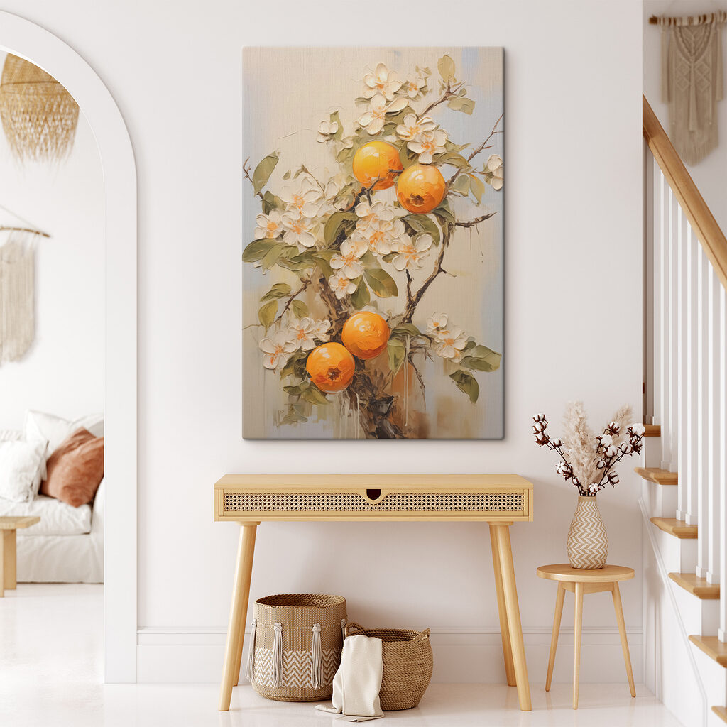 Orangen zwischen weißen Blüten — Interieur 2