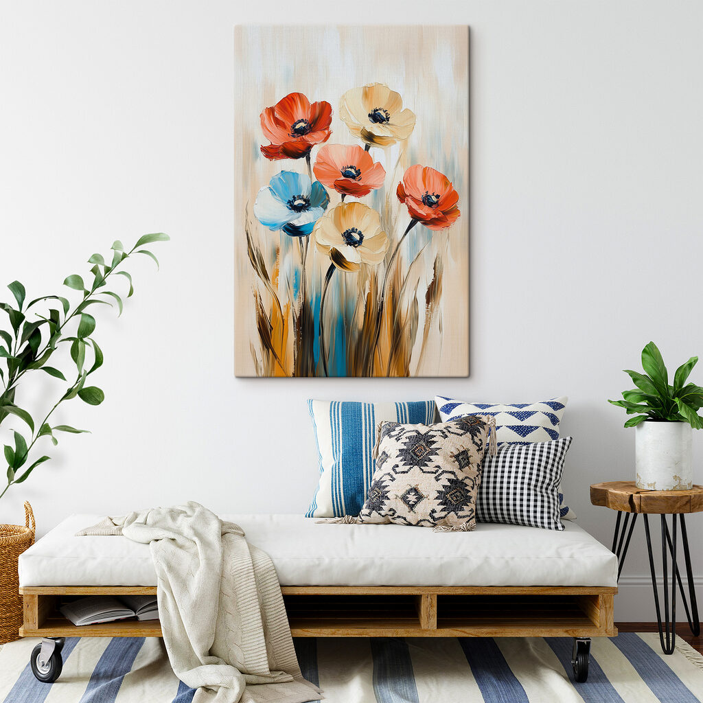 Blumen zwischen blauen Halmen — Interieur 3