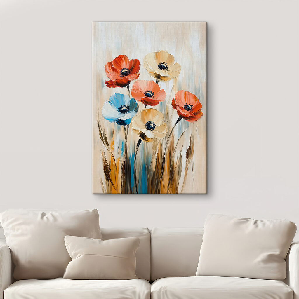 Blumen zwischen blauen Halmen — Interieur 4