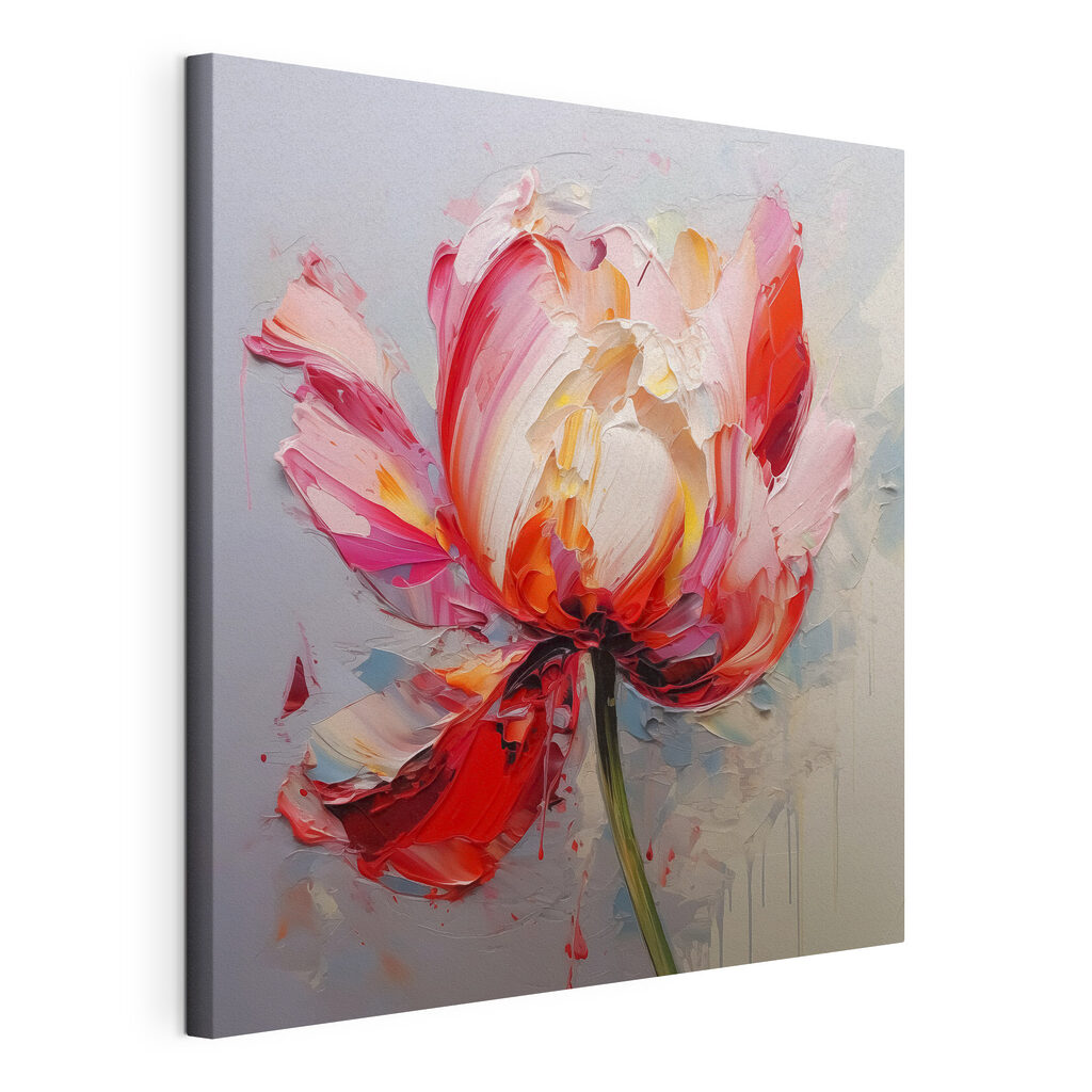 Tulpe in rosa Pinselstrichen — Produktansicht