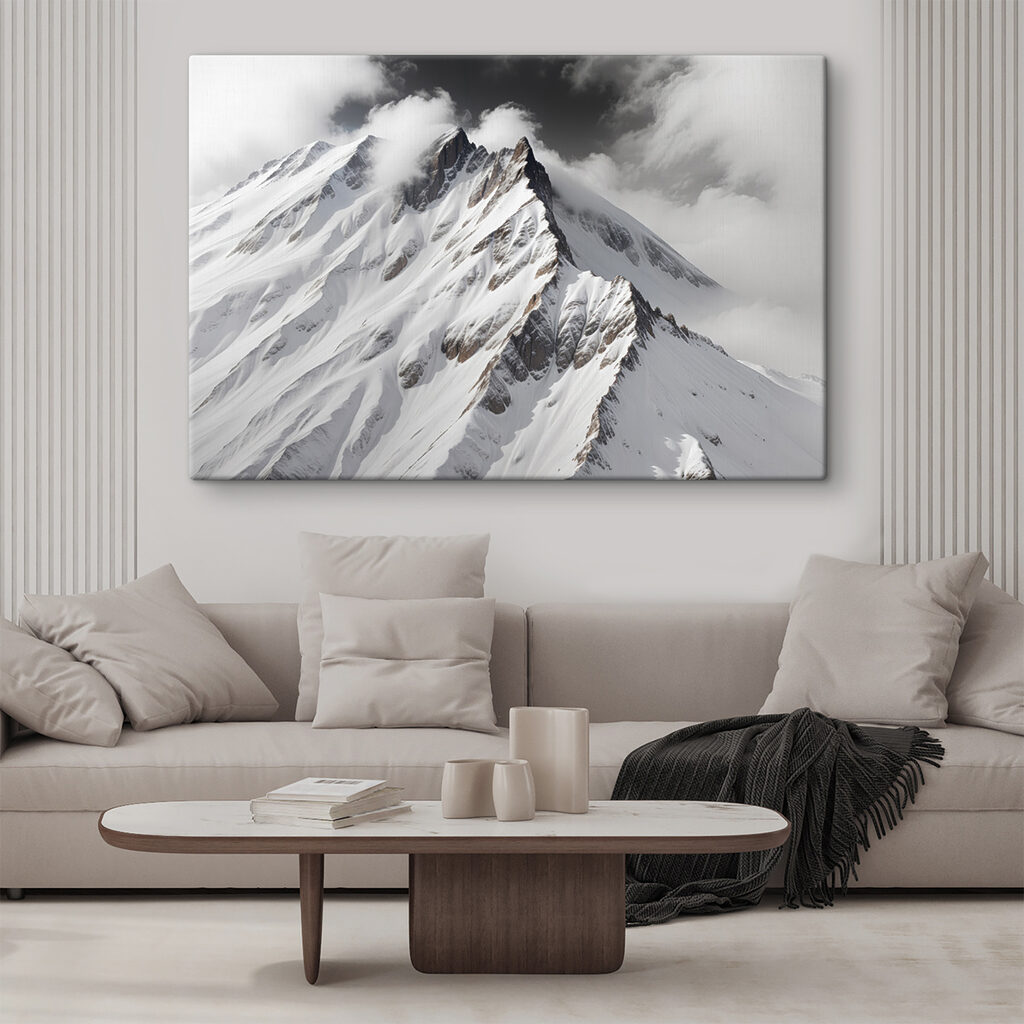 Schneegrat in Schwarz-Weiß — Interieur 1