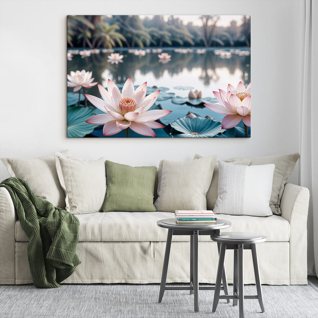 Lotus vor dunklen Palmen — Interieur 2