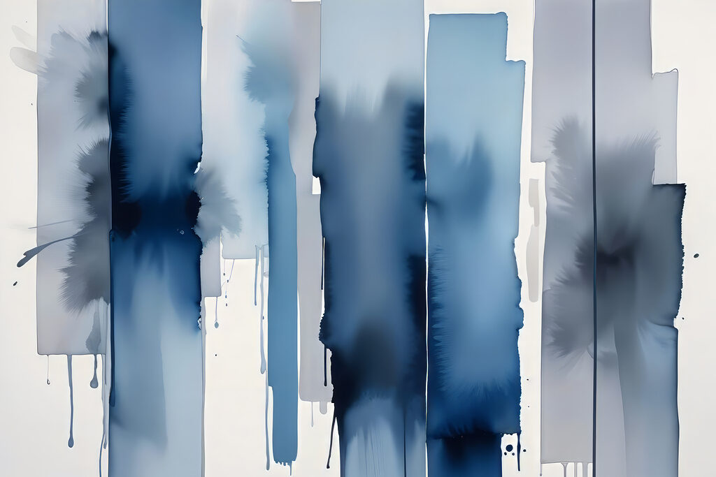 Blaue Streifen mit Tropfen — ganzes Design