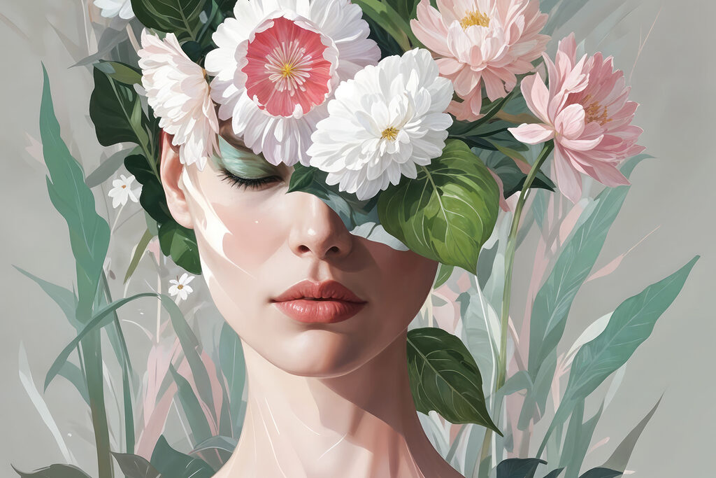 Sommergarten über den Augen — ganzes Design