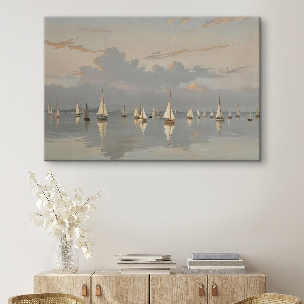 Segelboote auf blassem Wasser — Interieur 1