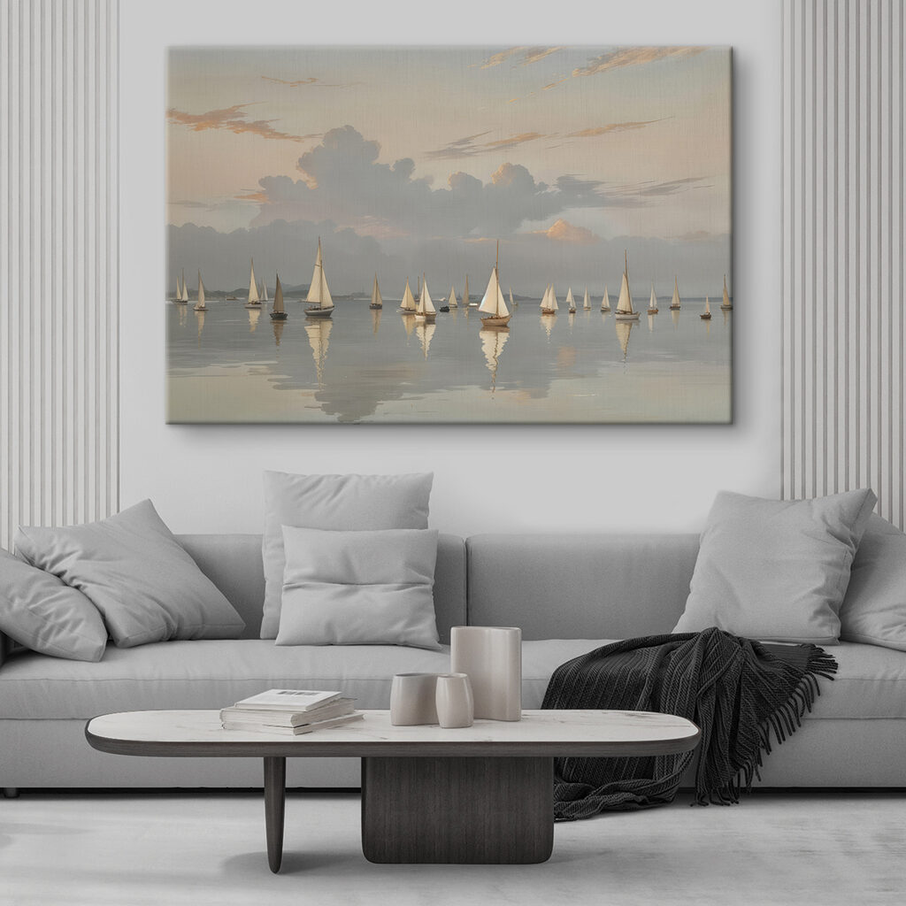 Segelboote auf blassem Wasser — Interieur 2