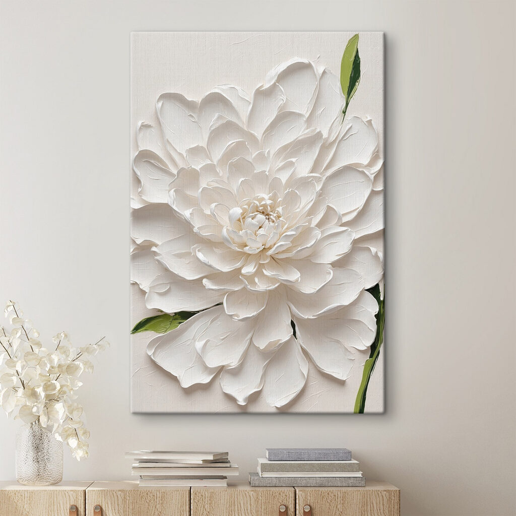 Weiße Blüte, grüne Akzente — Interieur 4