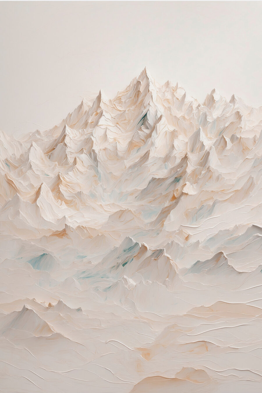 Berggipfel in blassen Flächen — ganzes Design