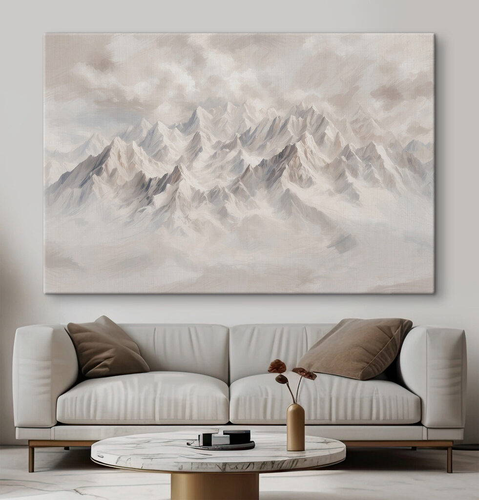 Weiße Gipfel über Wolken — Interieur 1