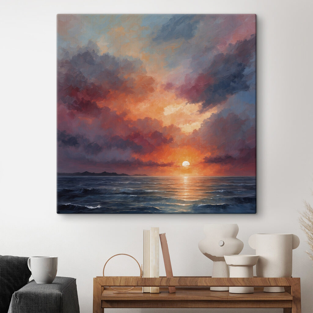 Abendsonne zwischen violetten Wolken — Interieur 2