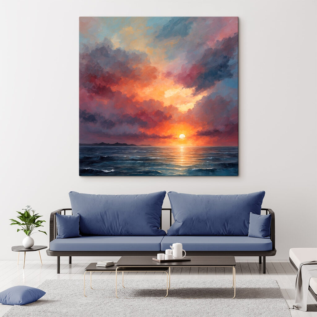 Abendsonne zwischen violetten Wolken — Interieur 4