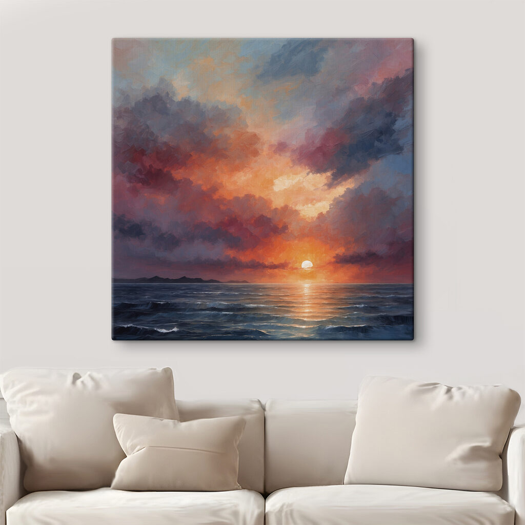 Abendsonne zwischen violetten Wolken — Interieur 3