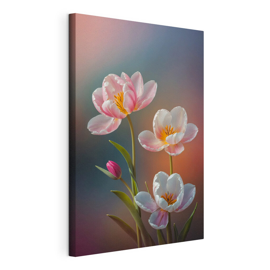 Drei Blumen in Pastell — Produktansicht