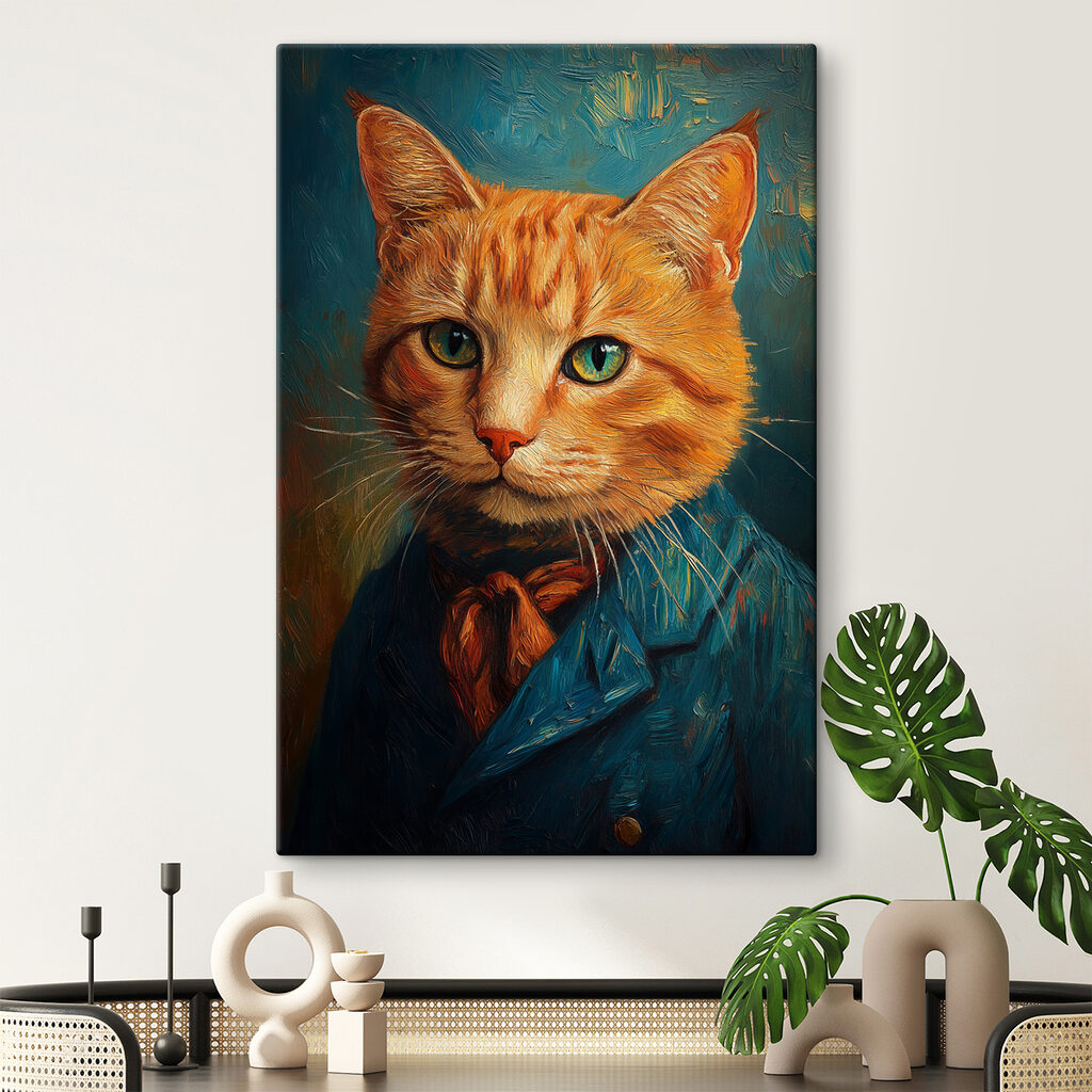 Katze im Abendanzug — Interieur 1