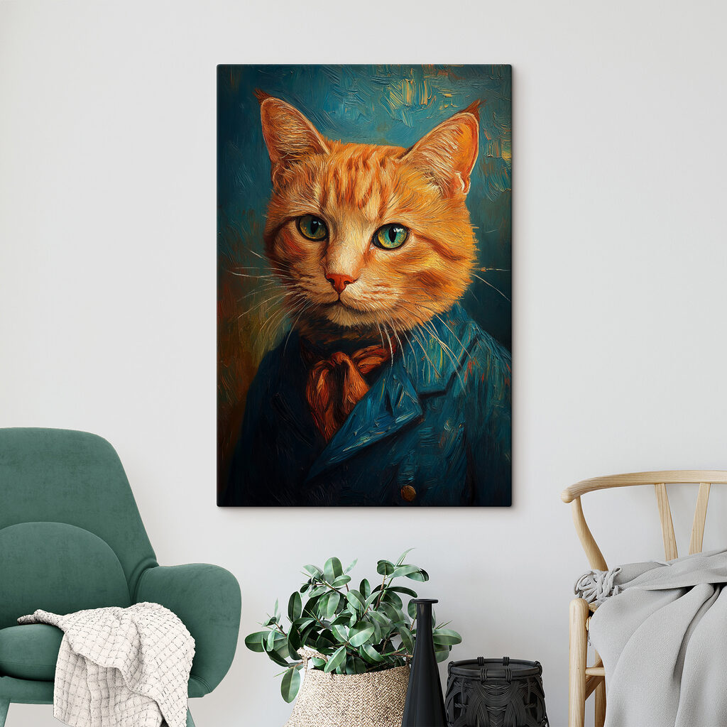 Katze im Abendanzug — Interieur 2