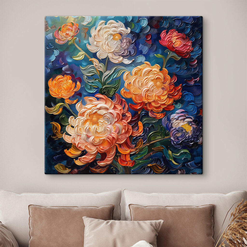 Blumen in dicken Pinselstrichen — Interieur 2