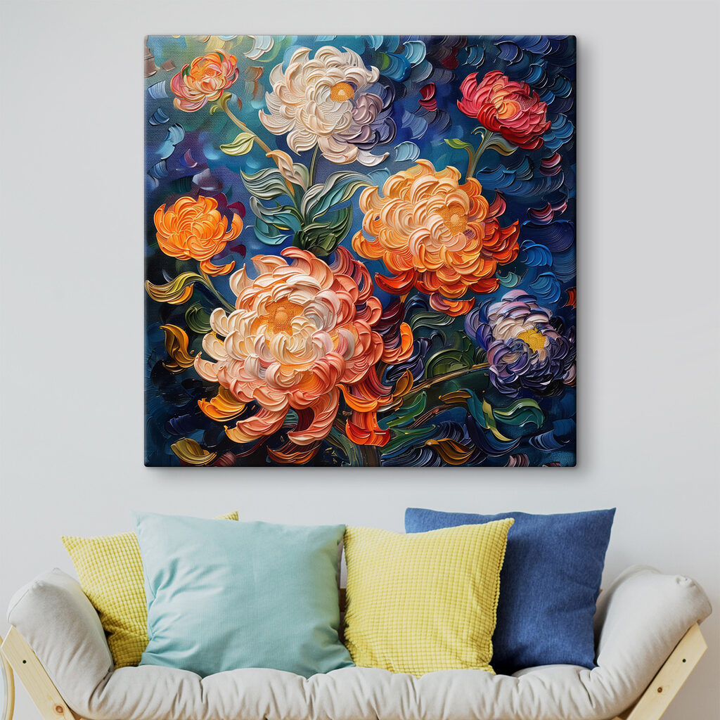 Blumen in dicken Pinselstrichen — Interieur 1