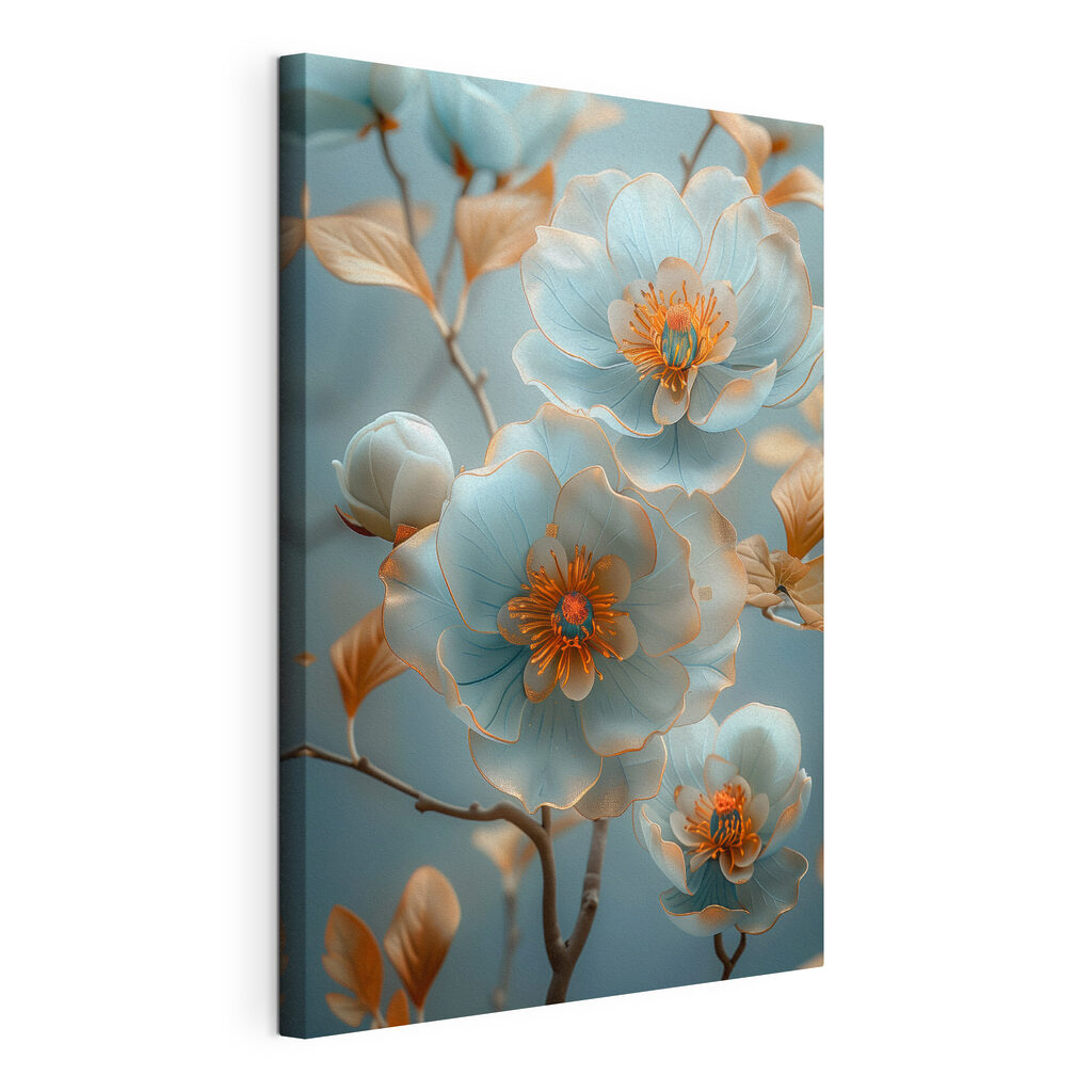Blaue Blüten, goldene Zweige — Produktansicht