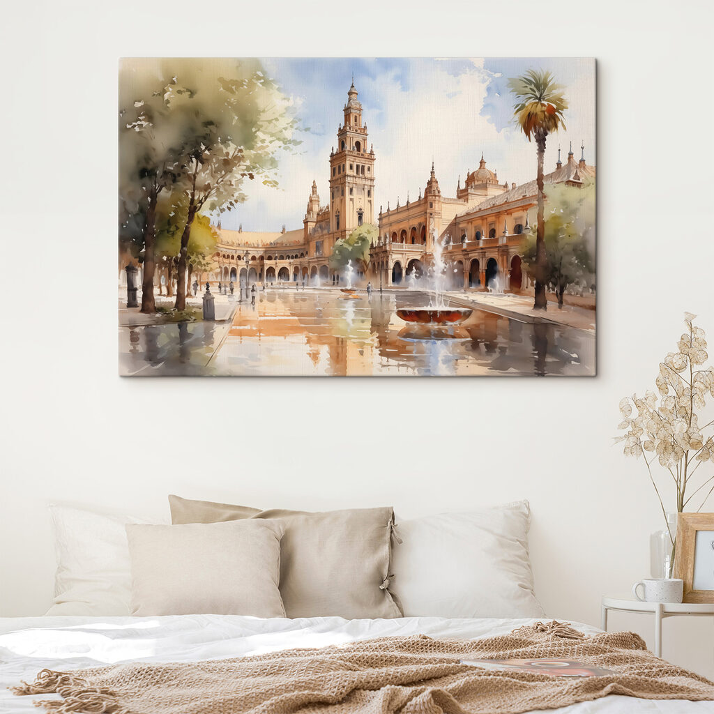 Sevilla in hellem Aquarell — Interieur 2